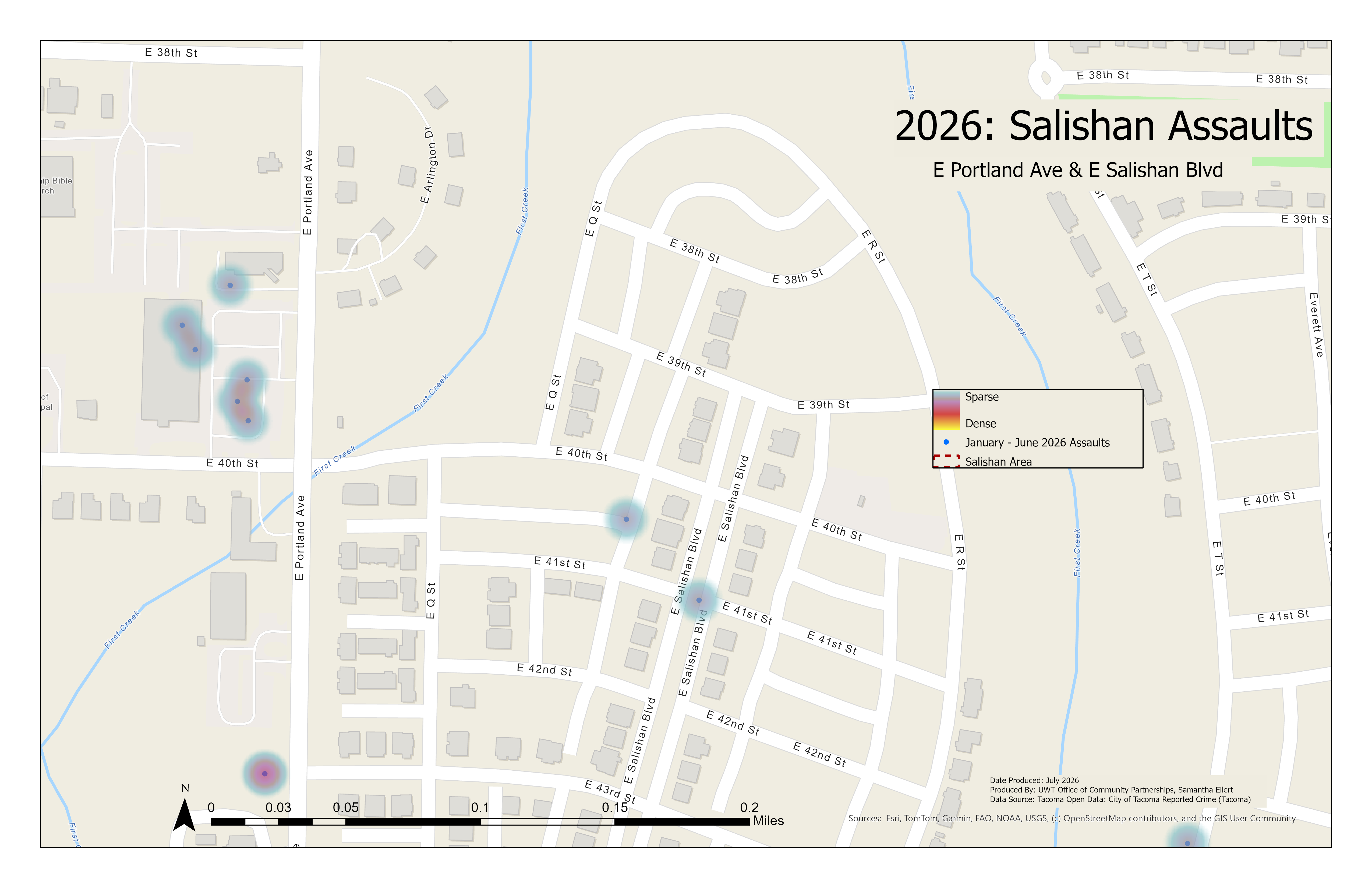 2026 Salishan Assaults - Portland Ave & Salishan Blvd (January - June)